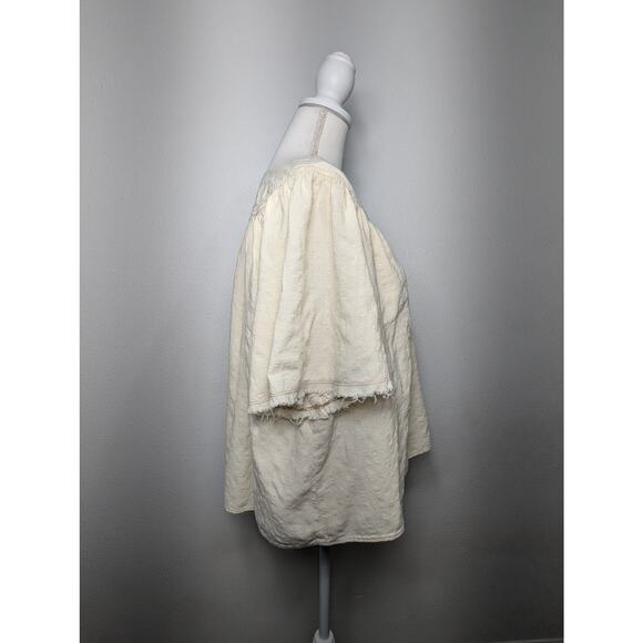 Women's ANA A New Approach Short Sleeve Top Contrast Stitching Boho Size XXL - Picture 5 of 9